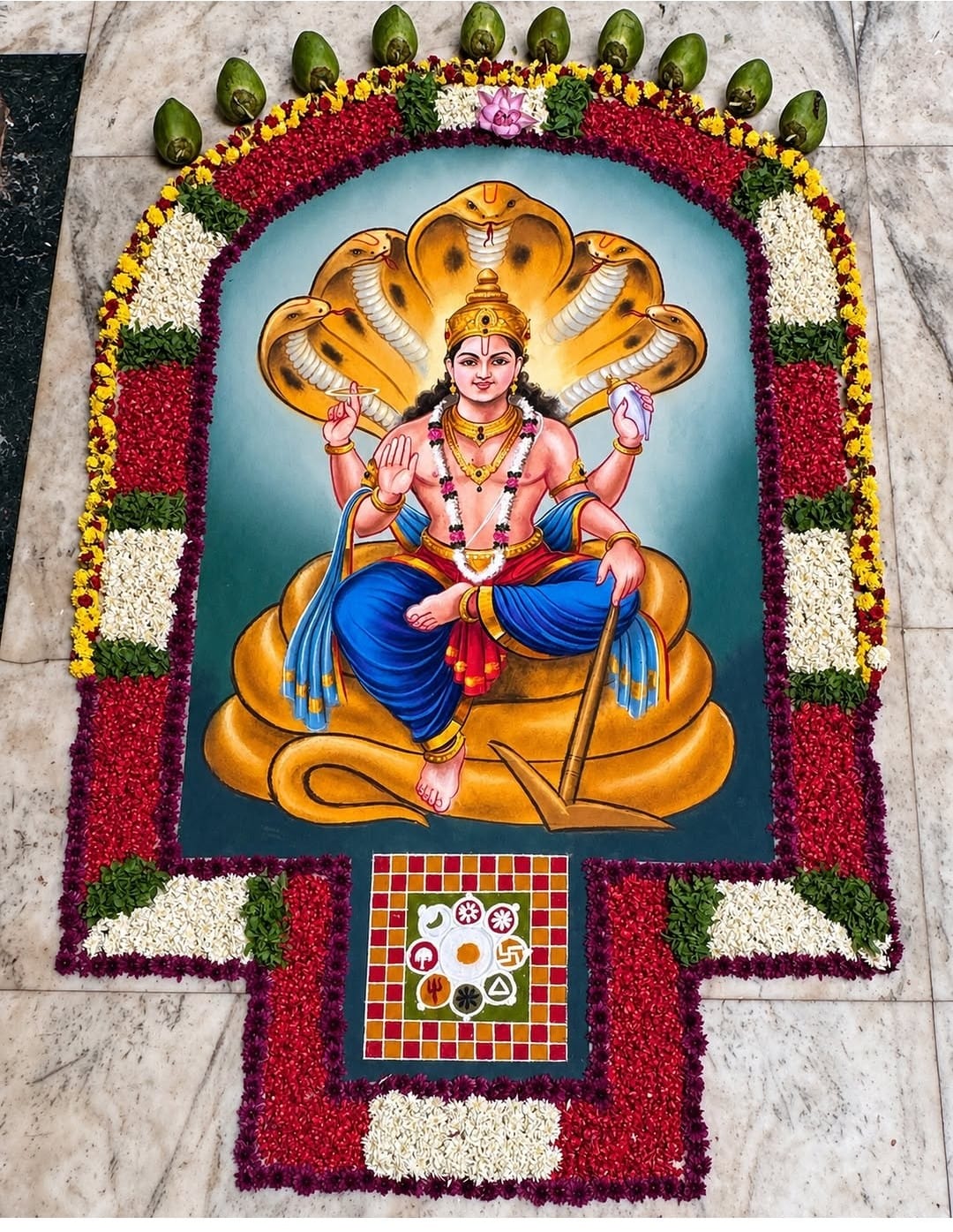 ಪವಿತ್ರ ಹೂವಿನ ರಂಗೋಲಿ